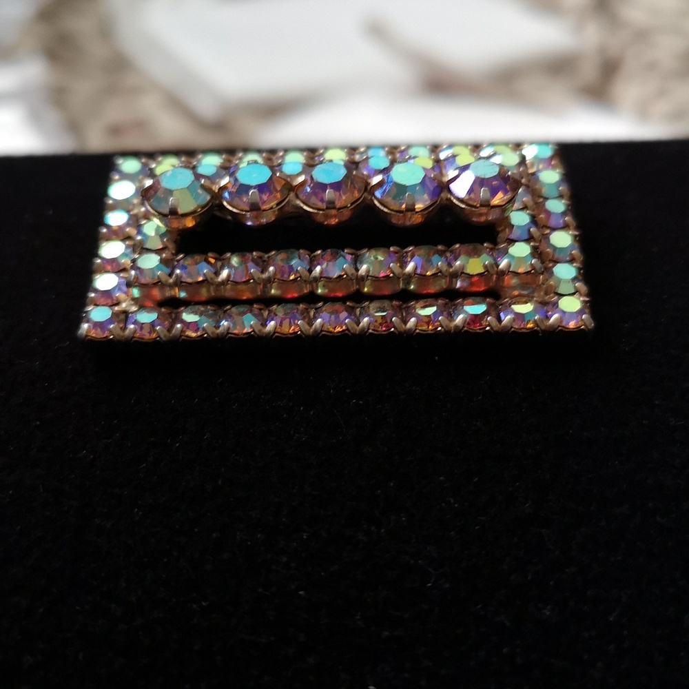 Vintage Estate Jewelry Juliana Attributed Aurora Borealis Brooch Stunning! - Picture 2 of 7